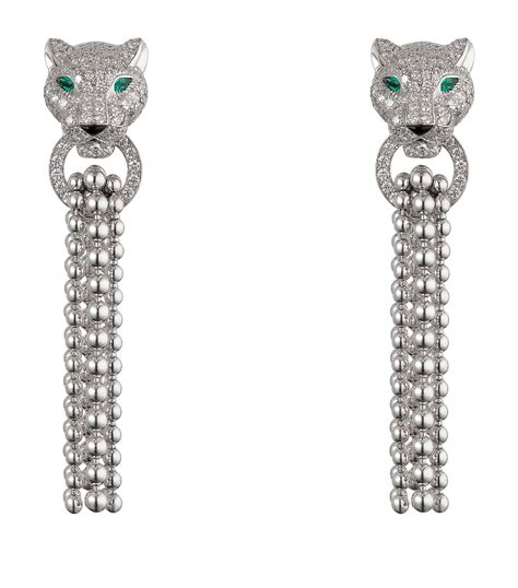 panthere cartier earrings viola|cartier chandelier earrings.